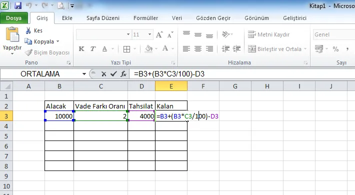 Excel Çıkarma FOTO: Excel Çıkarma