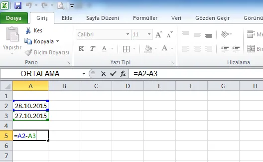 Excel Çıkarma FOTO: Excel Çıkarma