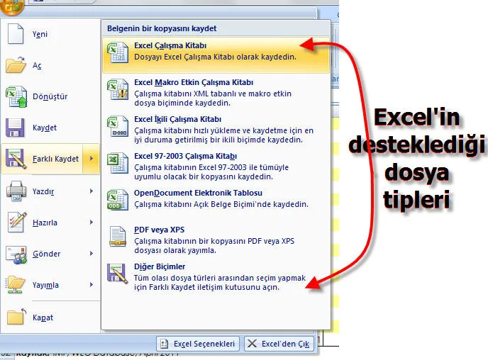 Excel Dosya Uzantısı FOTO: Excel Dosya Uzantısı