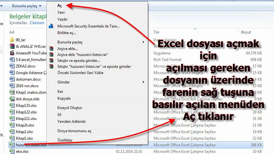 Excel Dosya Uzantısı FOTO: Excel Dosya Uzantısı