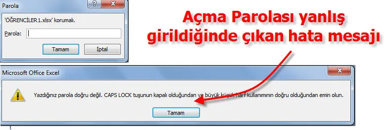 Excel Dosyasına Şifre Koyma FOTO: Excel Dosyasına Şifre Koyma