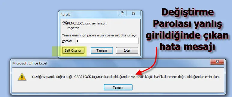 Excel Dosyasına Şifre Koyma FOTO: Excel Dosyasına Şifre Koyma