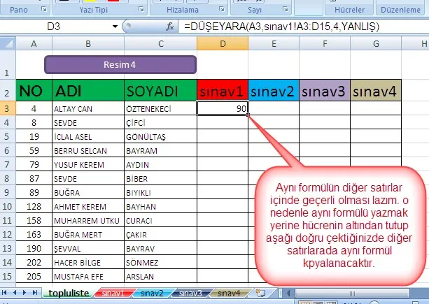 Excel Düşeyara Nedir? FOTO: Excel Düşeyara Nedir?