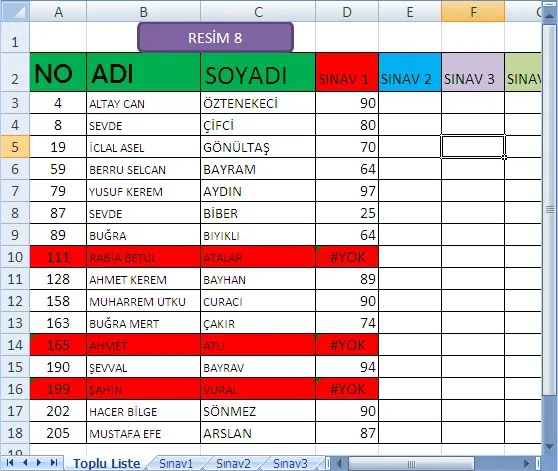 Excel Düşeyara Nedir? FOTO: Excel Düşeyara Nedir?