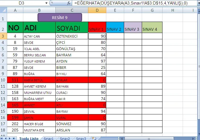 Excel Düşeyara Nedir? FOTO: Excel Düşeyara Nedir?
