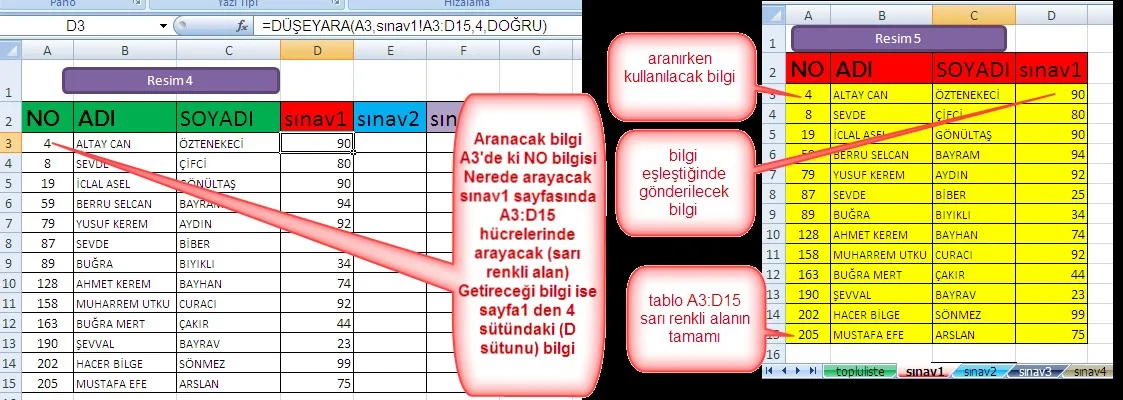 Excel Düşeyara Nedir? FOTO: Excel Düşeyara Nedir?