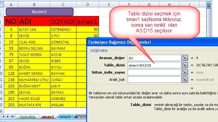 Excel Düşeyara Nedir? FOTO: Excel Düşeyara Nedir?