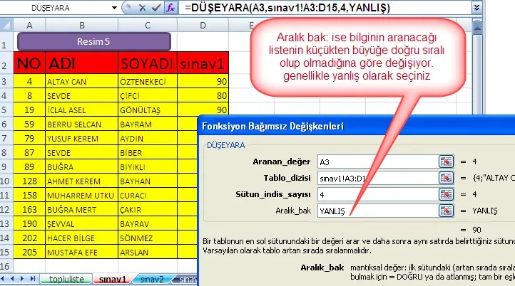 Excel Düşeyara Nedir? FOTO: Excel Düşeyara Nedir?