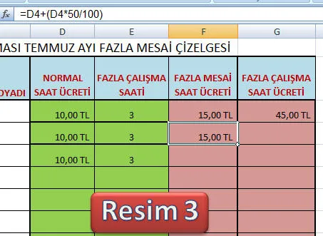 Resim 3 FOTO: Fazla Mesai Saat Ücreti Nasıl bulunur?