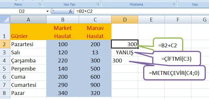 Excel Fonksiyonları FOTO: Excel Fonksiyonları