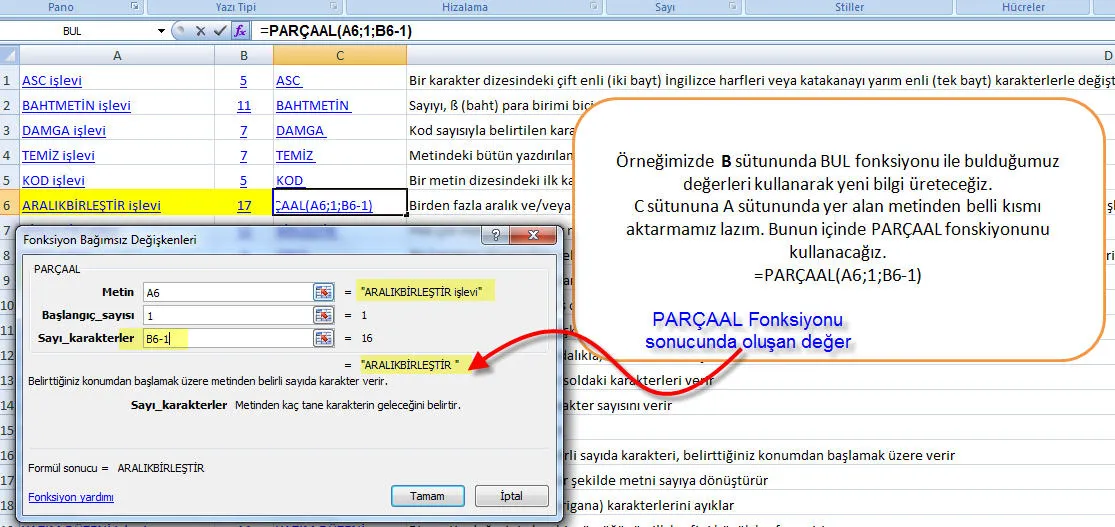 Excel Fonksiyonları FOTO: Excel Fonksiyonları
