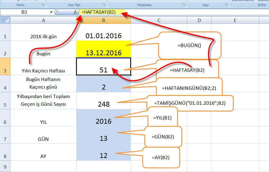 Excel Fonksiyonları FOTO: Excel Fonksiyonları