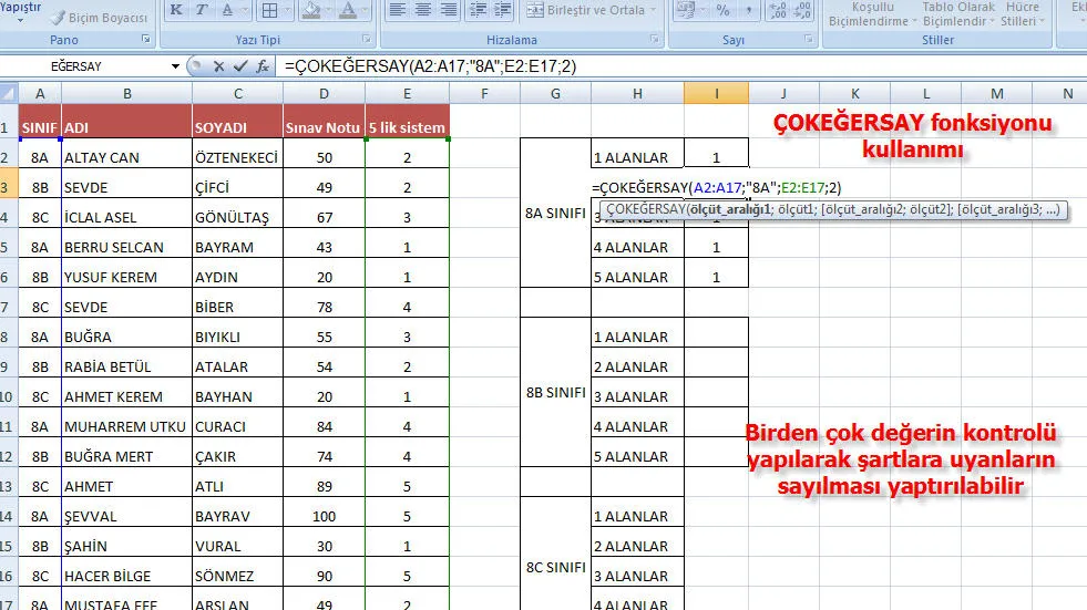 Excel Formül Örnekleri FOTO: Excel Formül Örnekleri