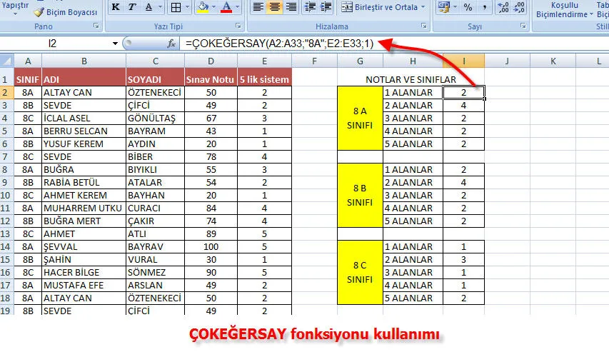 Excel Formül Örnekleri FOTO: Excel Formül Örnekleri