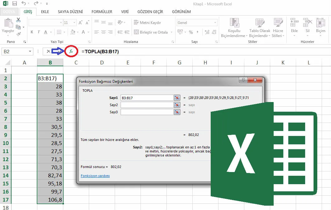 Excel Formülleri Toplama FOTO: Excel Formülleri Toplama