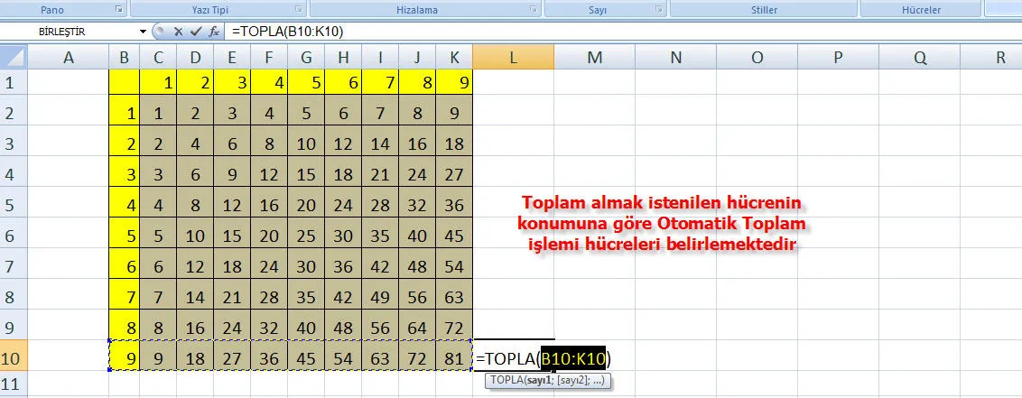 Excel Formül Yazma FOTO: Excel Formül Yazma