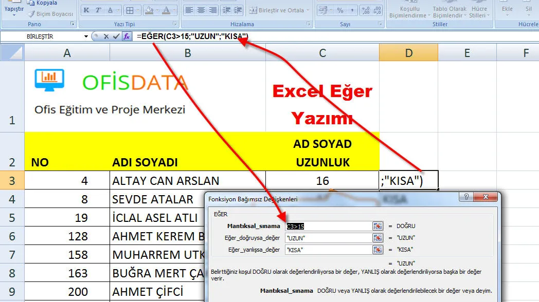 Excel Formül Yazma FOTO: Excel Formül Yazma