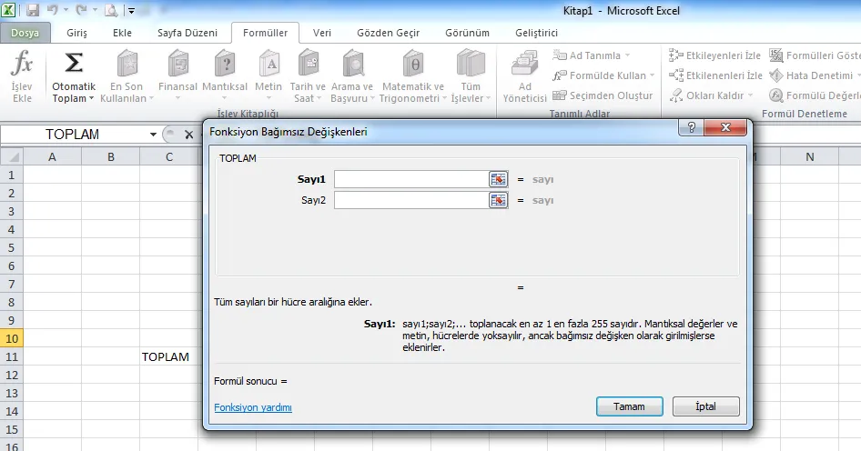 Excel Toplama Çıkarma FOTO: Excel Formülleri ve Açıklamaları