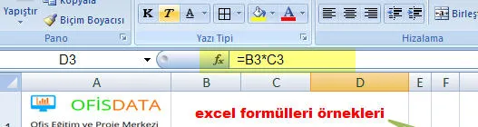 Excel Formülleri Örnekleri FOTO: Excel Formülleri Örnekleri