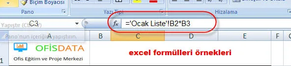 Excel Formülleri Örnekleri FOTO: Excel Formülleri Örnekleri