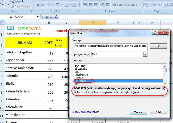 Excel Formülleri Örnekleri FOTO: Excel Formülleri Örnekleri