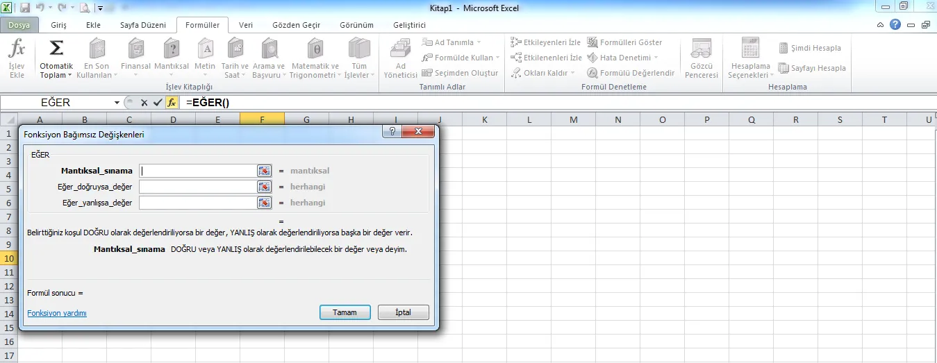 Eğer 2 FOTO: Excel Formülleri Resimli Anlatım