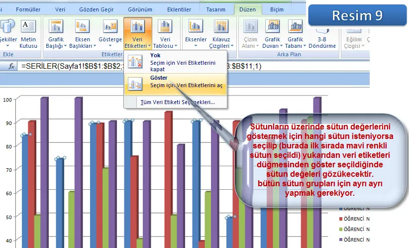 Excel Grafik Oluşturma FOTO: Excel Grafik Oluşturma