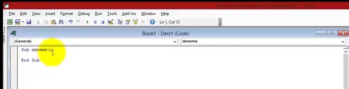 Excel Vba İlk Adım FOTO: Excel İle Programlama