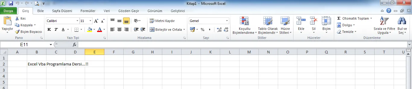 Excel Vba Kaydetme FOTO: Excel İle Programlama