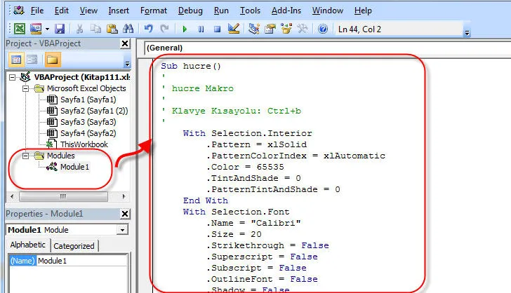Excel Kodları FOTO: Excel Kodları