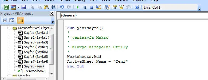 Excel Kodları FOTO: Excel Kodları