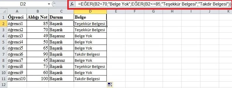 Excel Kullanımı FOTO: Excel Kullanımı