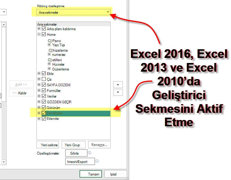 Excel Makro Yazma FOTO: Excel Makro Yazma