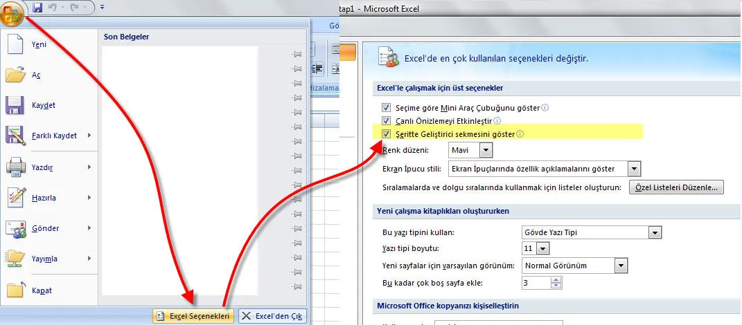 Excel Makro Yazma FOTO: Excel Makro Yazma