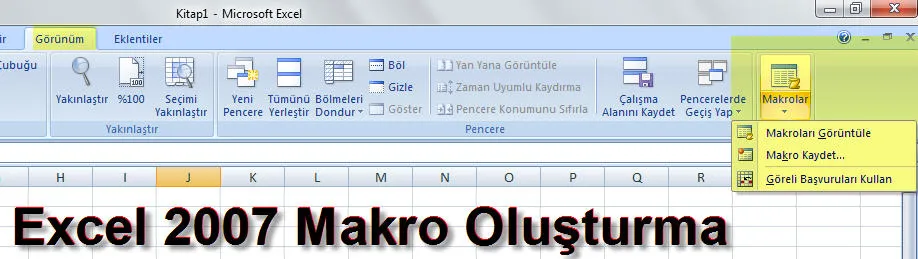 Excel Makro Yazma FOTO: Excel Makro Yazma