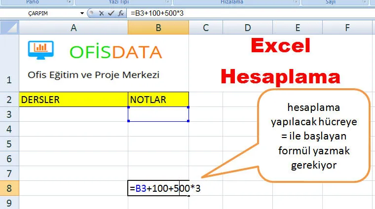 Excel Ortalama Hesaplama FOTO: Excel Ortalama Hesaplama