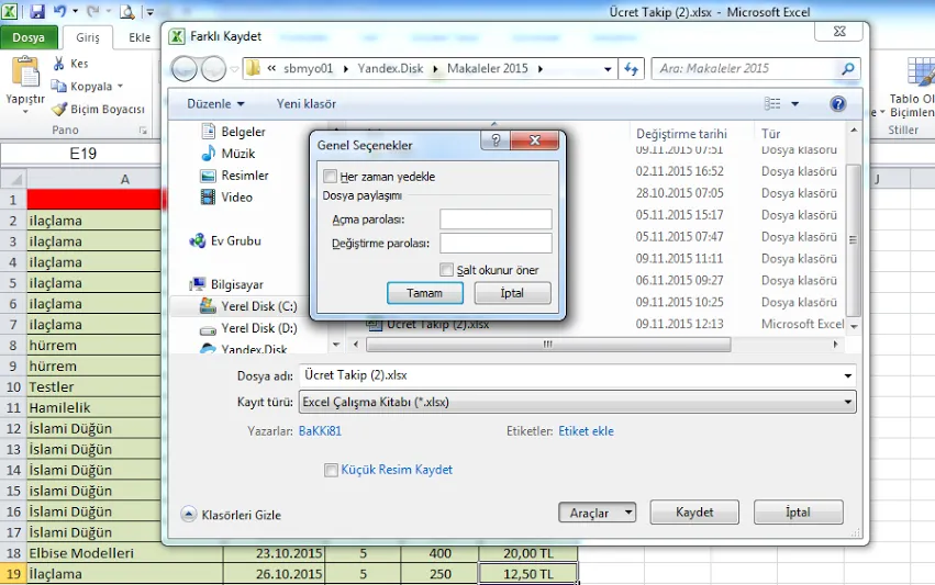 Excel Parola Kaldırma FOTO: Excel Parola Kaldırma