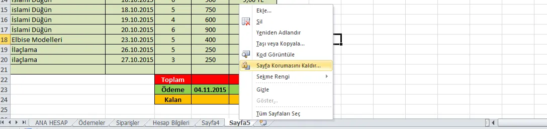 Excel Parola Kaldırma FOTO: Excel Parola Kaldırma