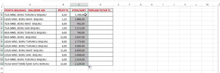 Excel Stok Programı FOTO: Excel Stok Programı
