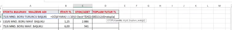 Excel Stok Programı FOTO: Excel Stok Programı