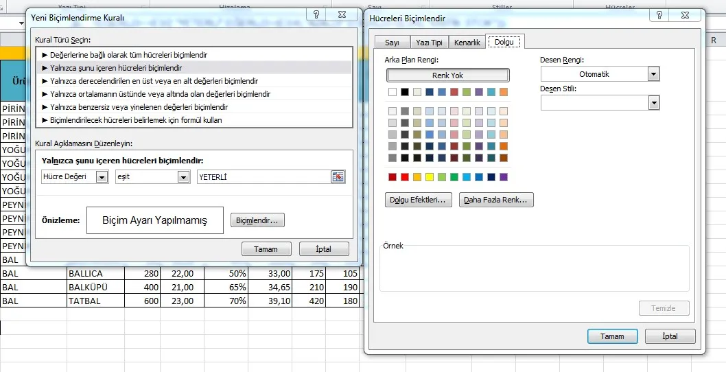 Excel Stok Takip FOTO: Excel Stok Takip