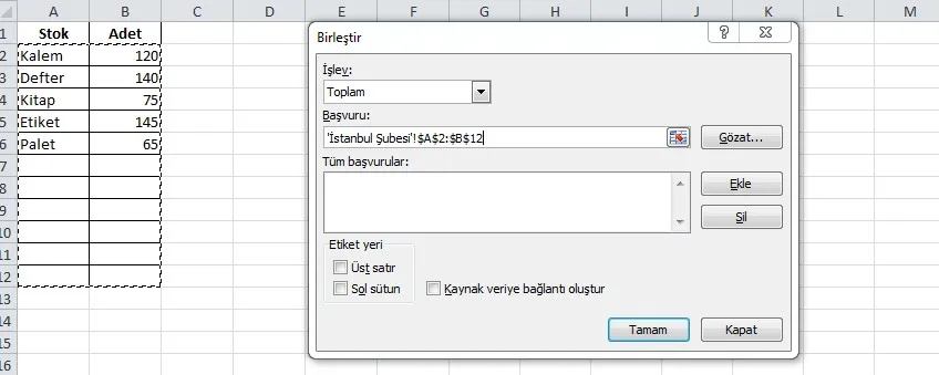 Excel Tablo FOTO: Excel Tablo