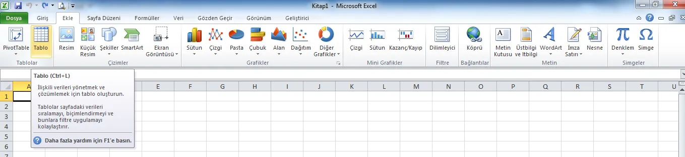 Excel Tablo Hazırlama FOTO: Excel tablo hazırlama