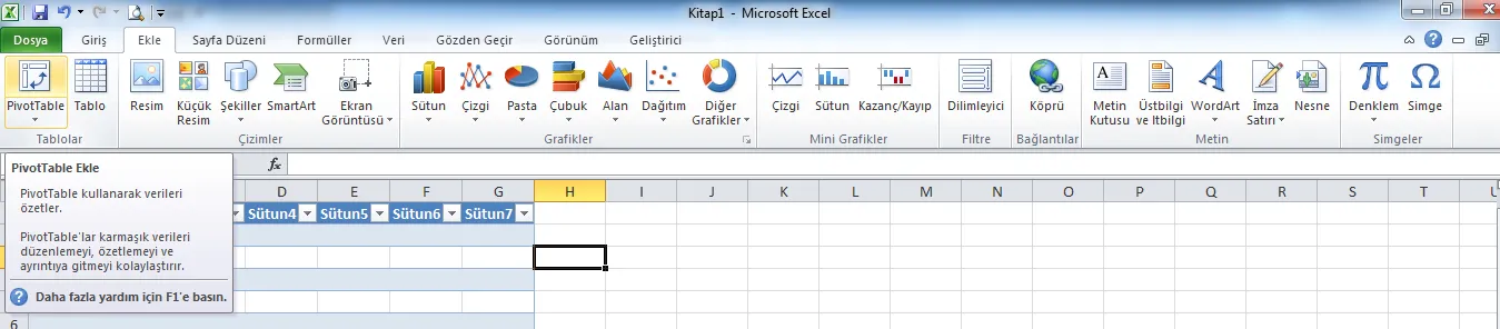 Excel Tablo Hazırlama FOTO: Excel tablo hazırlama