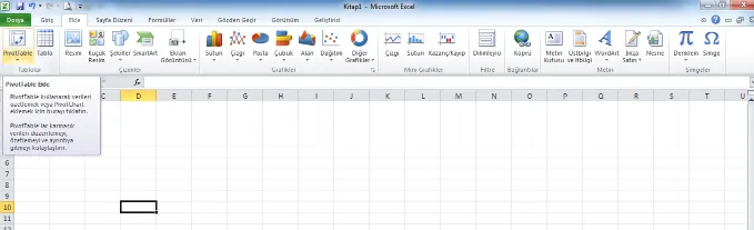 Excel Tablosu Hazır Stiller FOTO: Excel Tablo Oluşturma