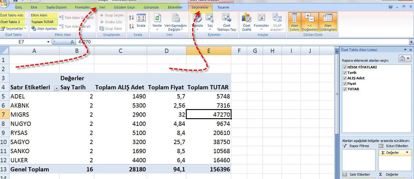 Excel Tablo Örnekleri FOTO: Excel Tablo Örnekleri