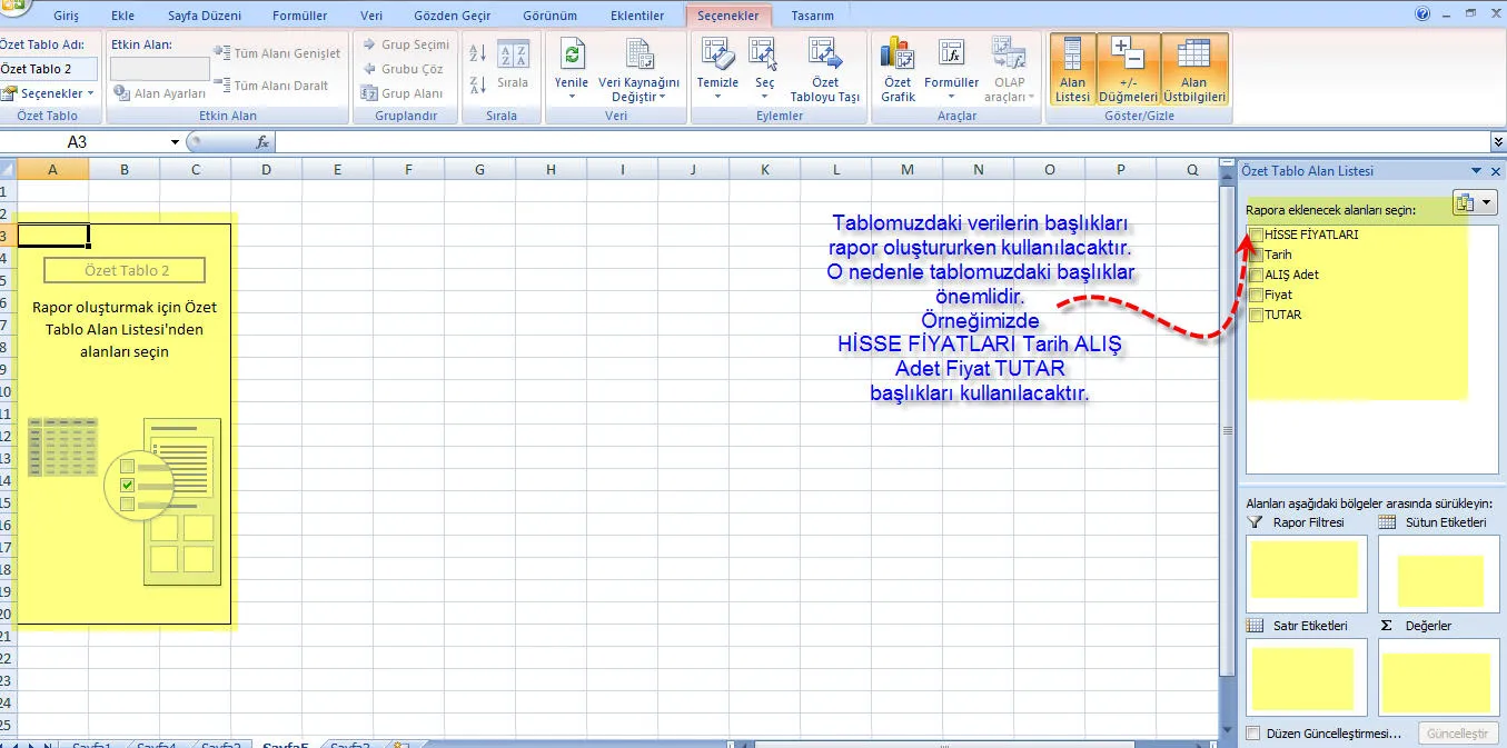 Excel Tablo Örnekleri FOTO: Excel Tablo Örnekleri