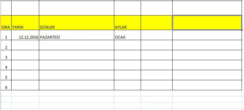 Excel Tarih Formülleri FOTO: Excel Tarih Formülleri