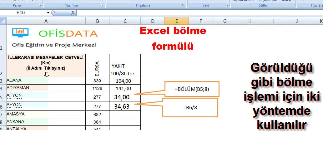 Excel Toplama Formülleri FOTO: Excel Toplama Formülleri