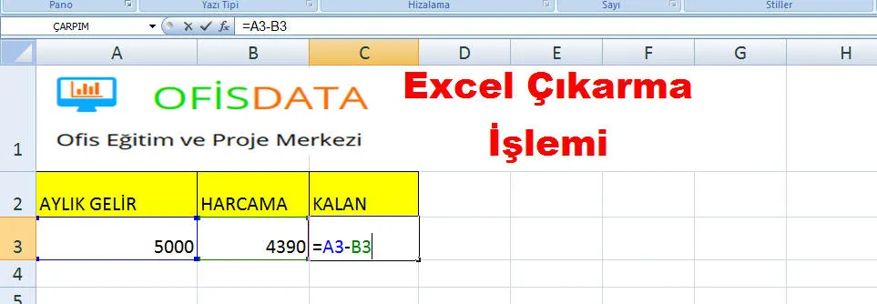Excel Toplama Formülleri FOTO: Excel Toplama Formülleri